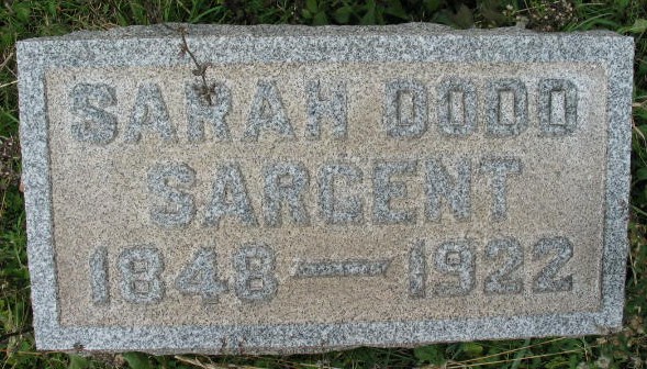 Sarah Dodd Sargent tombstone