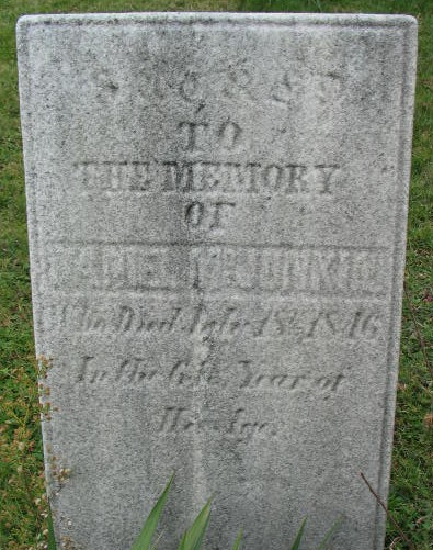 Daneil McJunkin tombstone