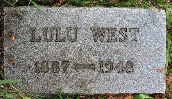 Lulu West tombstone