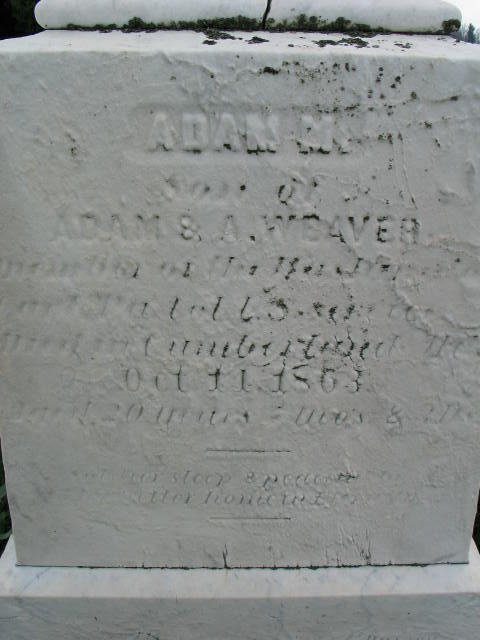 Adam M. Weaver tombstone