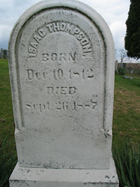 Isaac Thompson tombstone