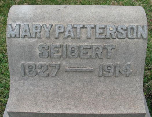 Mary Patterson Seibert tombstone
