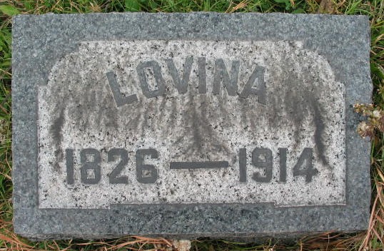Lovina Hastings tombstone