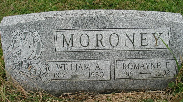 William and Romayne Moroney tombstone