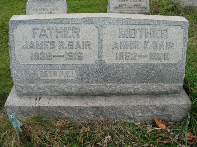 Annie E. Bair tombstone