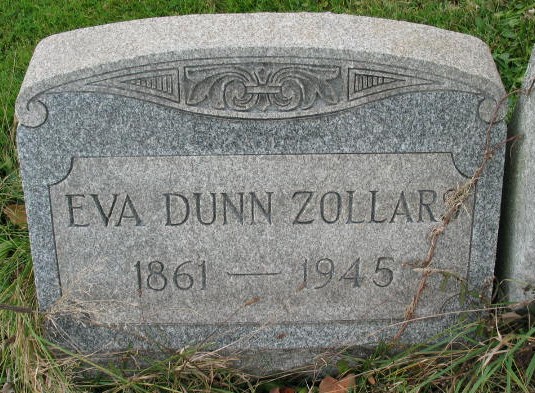 Eva Dunn Zollars tombstone
