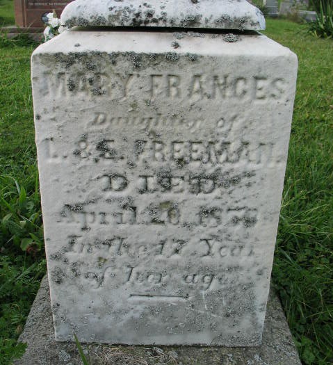 Mary Frances Freeman tombstone