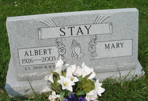 Albert and Mary Stay tombstone