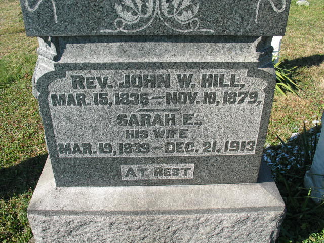 Rev. John W. and Sarah E. Hill