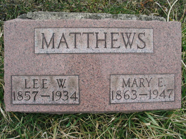Lee W. and Mary E. Matthews