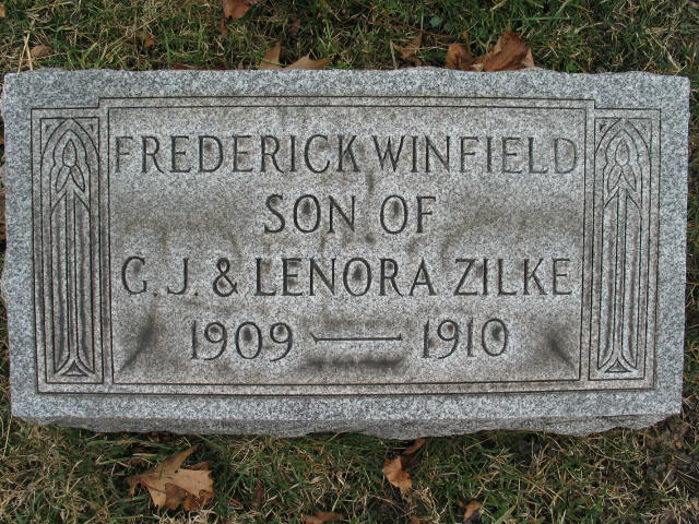 Frederick Winfield Zilke tombstone