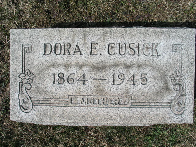 Dora E. Cusick tombstone