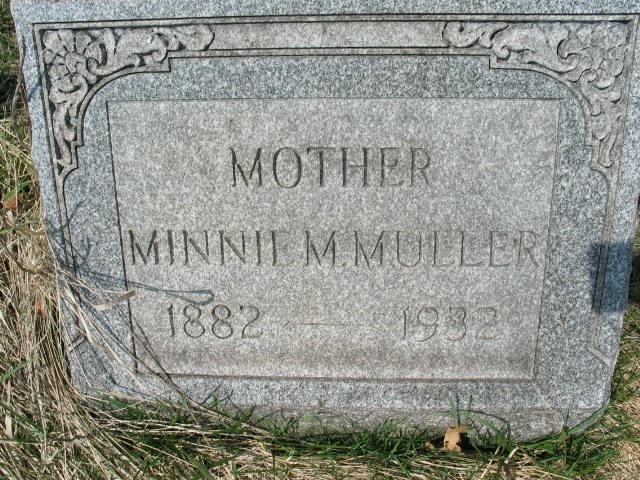 Minnie M. Muller tombstone