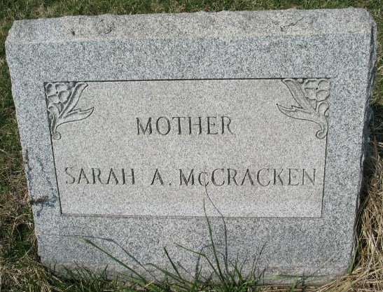 Sarah A. McCracken tombstone