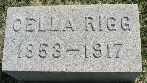 Oella Rigg tombstone