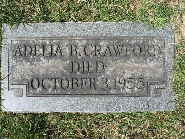 Adelia B. Crawford tombstone