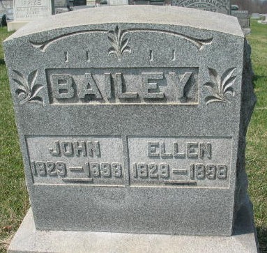Ellen Bailey tombstone