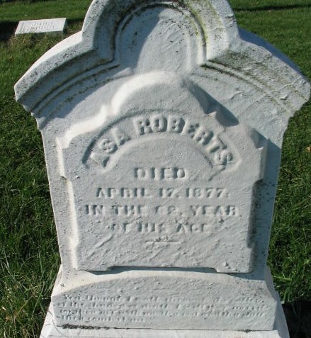 Asa Roberts tombstone