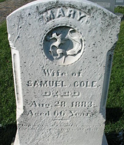 Mary Cole tombstone