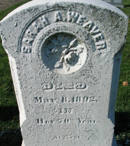 Sarah A. Weaver tombstone