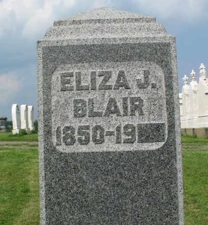 Eliza J. Blair tombstone