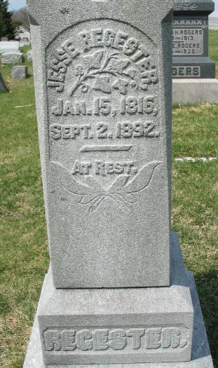 Jeese Regester tombstone