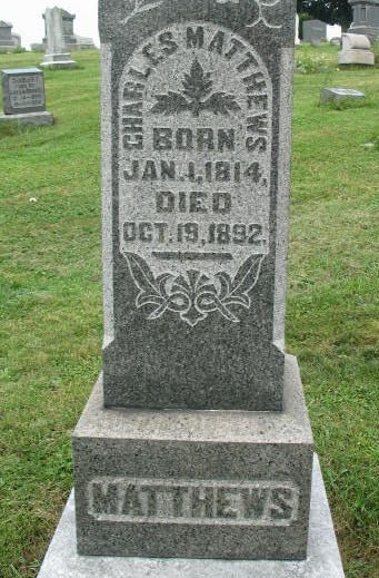 Charles Matthews tombstone