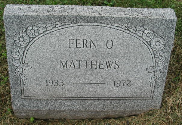 Fern O. Matthews tombstone