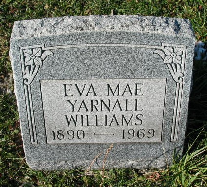 Eva Mae Yarnall Williams tombstone