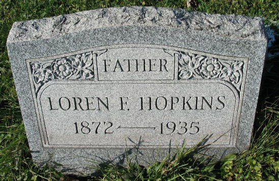 Loren F. Hopkins tomstone