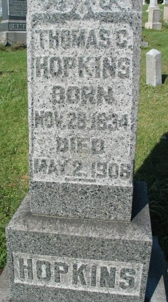 Thomas C. Hopkins tombstone
