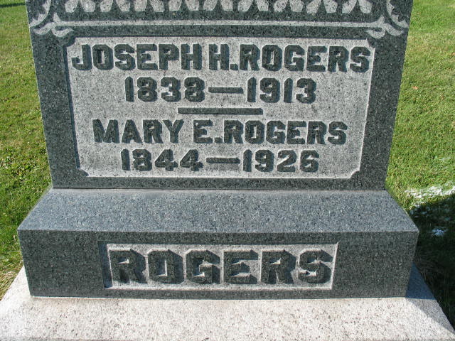 Mary E. Rogers tombstone
