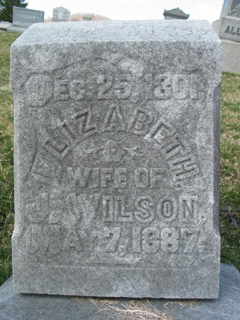 Elizabeth Wilson tombstone