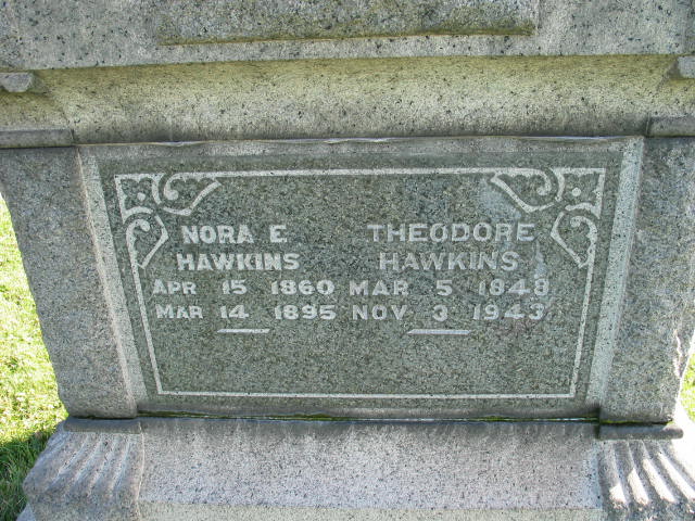 Theodore Hawkins tombstone