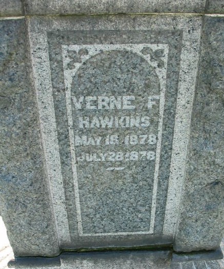 Verne F. Hawkins tombstone