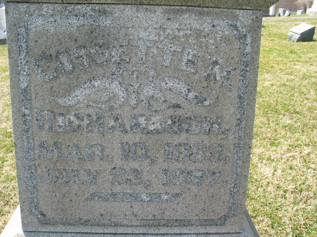 Cossetta M. Richardson tombstone