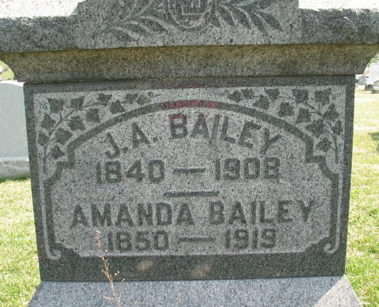 J. A. Bailey tombstone