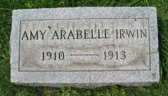 Amy Arabelle Irwin tombstone