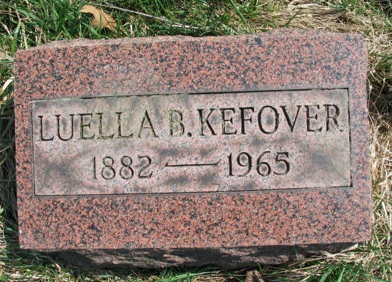 Luella B. Kefover tombstone