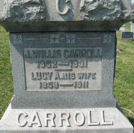 Lucy A. Carroll tombstone