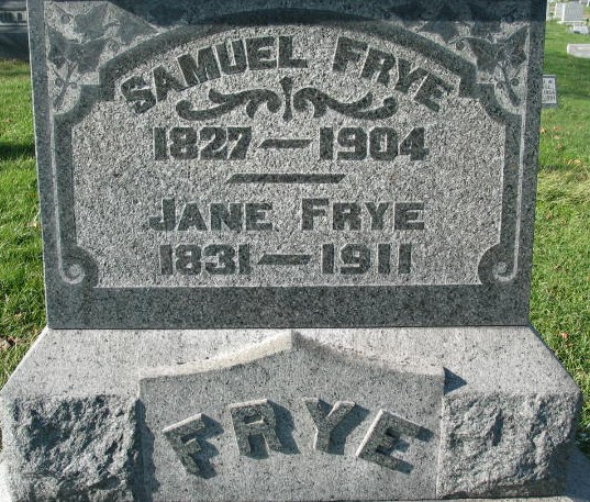 Jane Frye tombstone