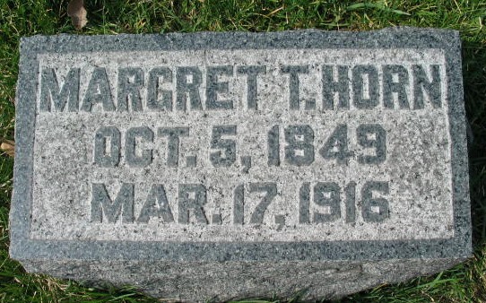 Margaret T. Horn tombstone