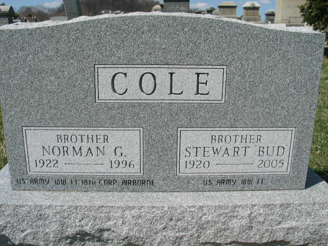 Norman G. Cole tombstone