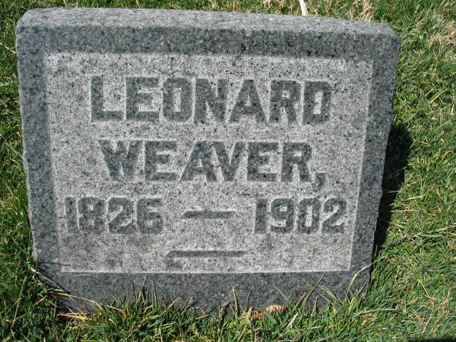 Leonard Weaver tombstone