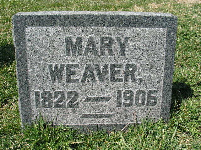 Mary Weaver tombstone