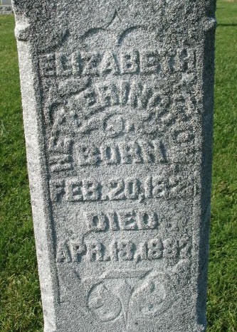 Elizabeth Hetherington tombstone