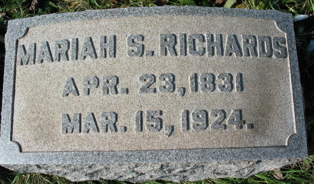 Mariah S. Richards tombstone