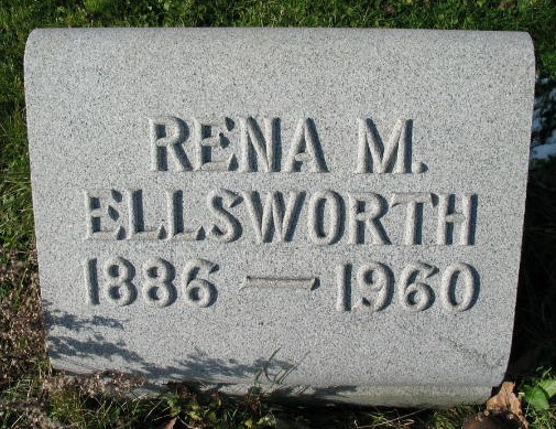 Rena M. Ellsworth tombstone