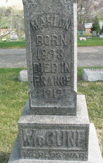 Mahlon McCune tombstone