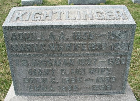 Emma Hickman tombstone